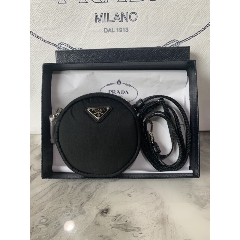 Prada round coin purse