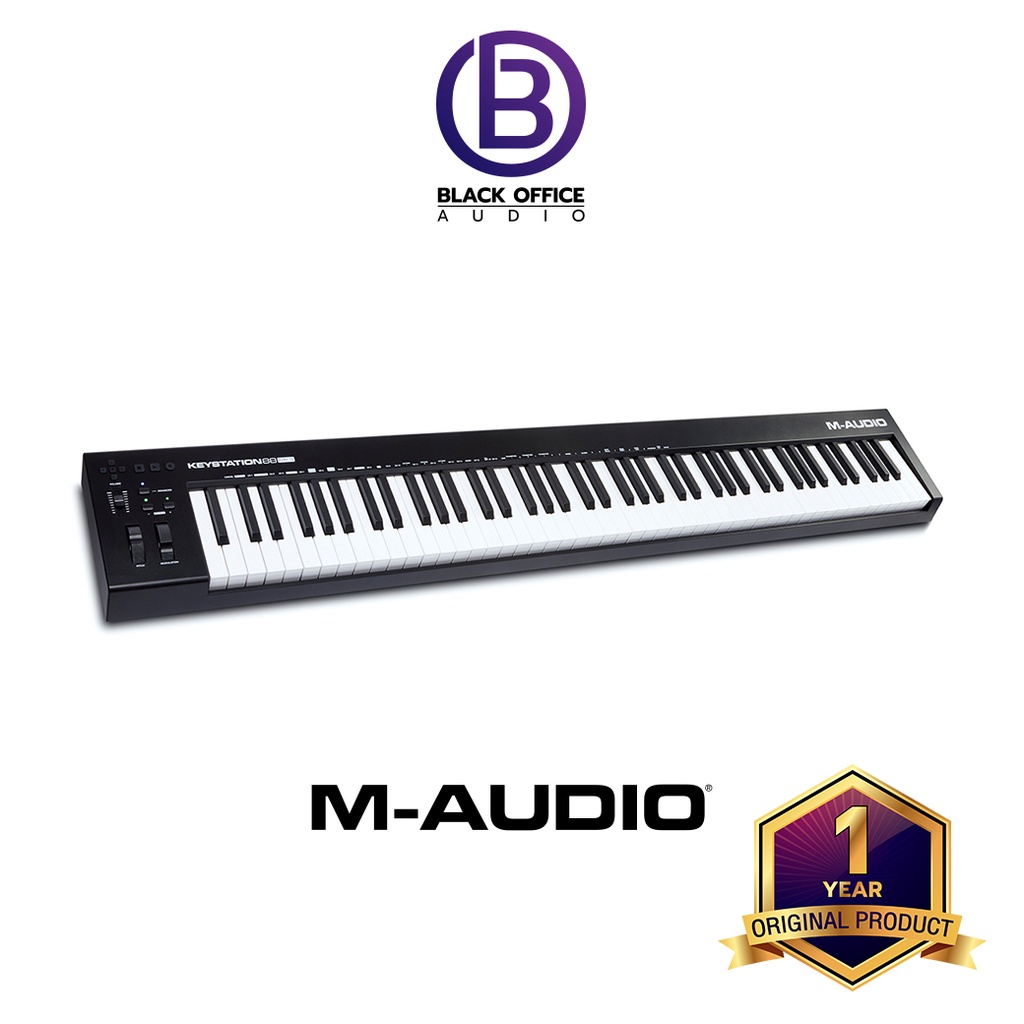 m-audio-keystation-88-mk3-มิดี้-คีย์บอร์ด-ทำเพลง-ทำบีท-midi-keyboard-midi-controller-blackofficeaudio