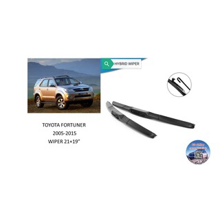 ใบปัดน้ำฝน Hybrid CLwiper Blades for TOYOTA FORTUNER 2005-2015 (22+18 ใส่แทนของเดิม 21+19")