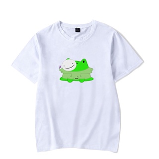 เสื้อสีขาว - 2022พิมพ์ดรีมเมอร์ชกรีนกบน่ารักฮาราจูกุฤดูร้อนเสื้อยืดแขนสั้นผู้ชาย/ผู้หญิงเสื้อฤดูร้อน