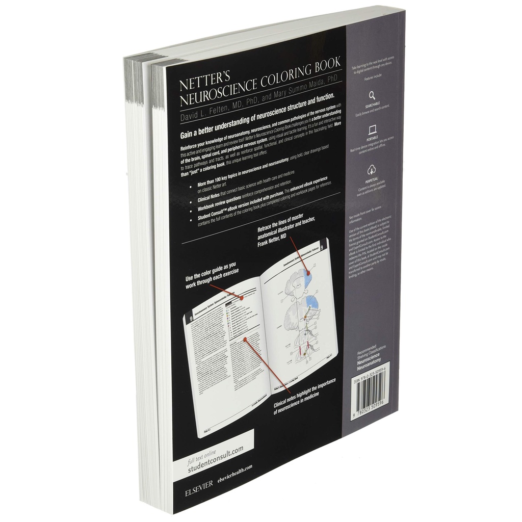 [Querida] สมุดระบายสี Netter's Neuroscience Coloring Book (1st CLR CSM ...