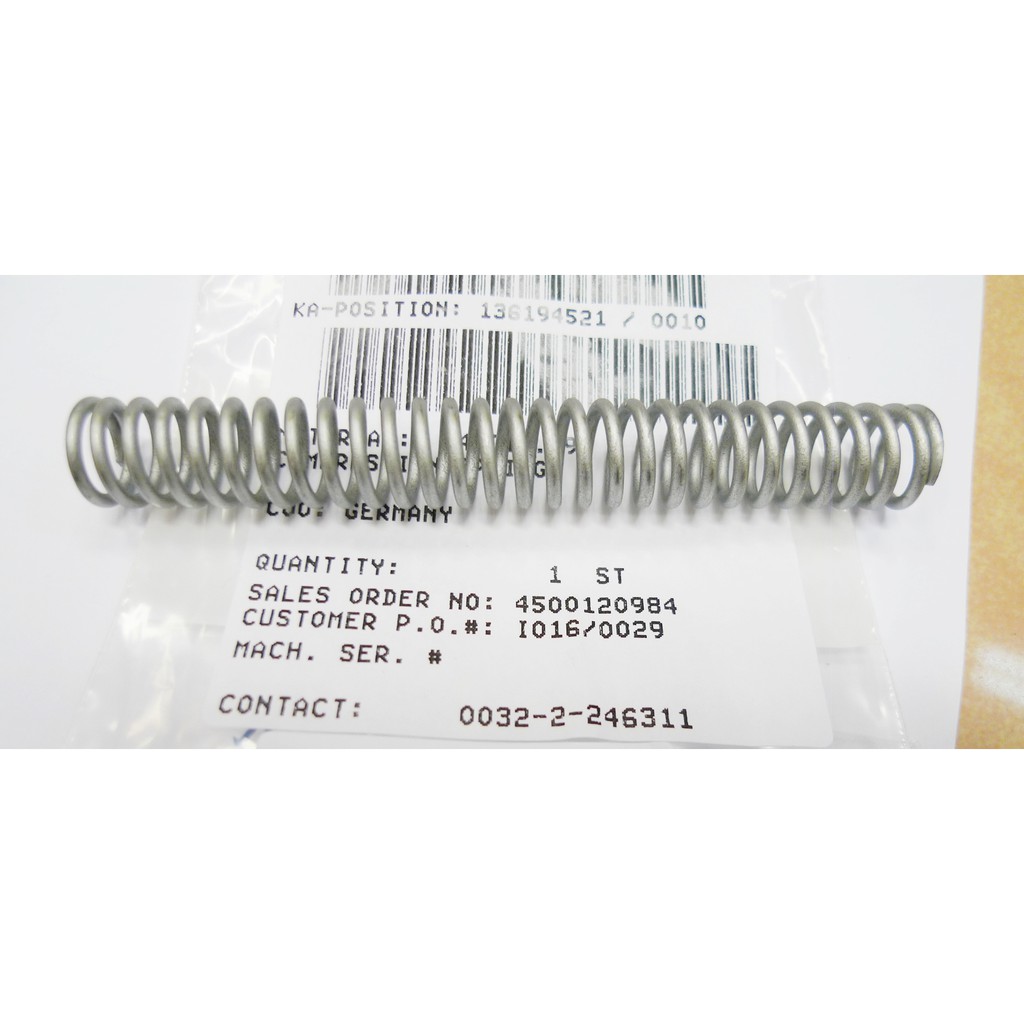 #0299 Compression Spring for GTO52 (04.010.090) Heidelberg Spare Parts ...