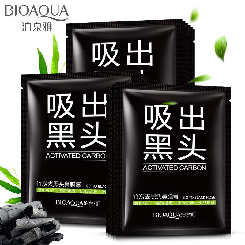 BIOAQUA มาส์กจมูกถ่านไม้ไผ่สำหรับกำจัดสิวเสี้ยน