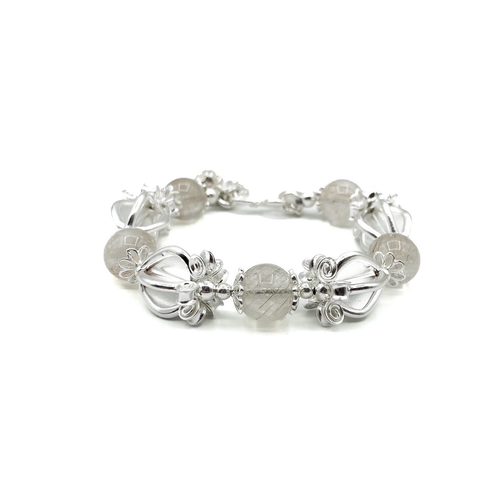 สร้อยข้อมือดอกรักเงินแท้-ร้อยหินไหมทอง-dsp-925-sterling-silver-golden-rutile-quartz-charm-bracelet-cfs0010
