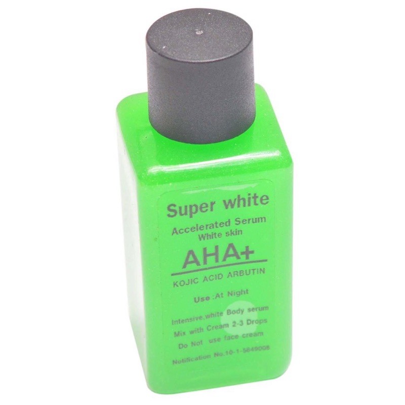 เซรั่มเร่งผิวขาว-super-white-พร้อม-aha-kojic-acid-arbutin-30ml