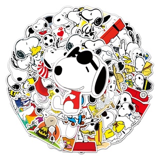 สินค้า สนูปี้ Snoopy PEANUTS sticker สติกเกอร์กันน้ำรูปแบบที่แตกต่างกัน, 50 ชิ้น