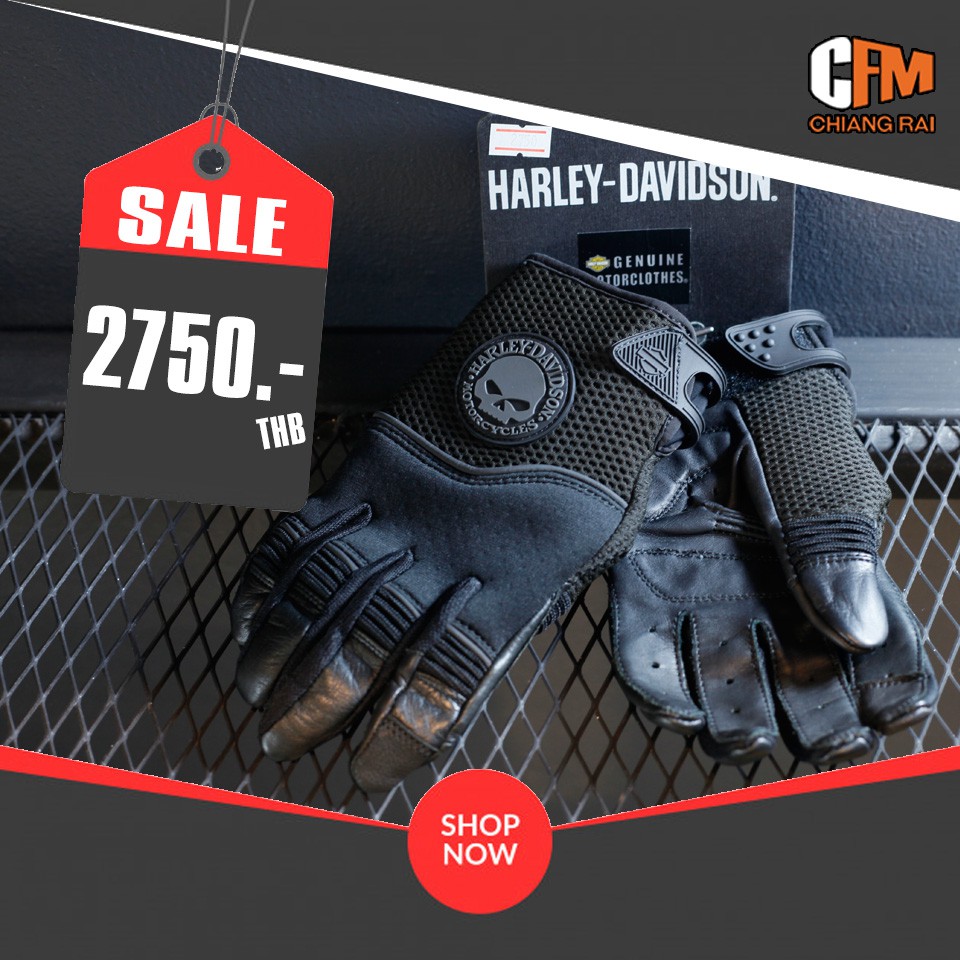 ถุงมือขับขี่มอเตอร์ไซค์harley-davidson