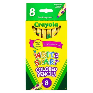 Artwork COLORED PENCILS CRAYOLA 8 COLORS Stationary equipment Home use งานศิลปะ สีไม้ไร้สารพิษ CRAYOLA 8 สี อุปกรณ์เครื่