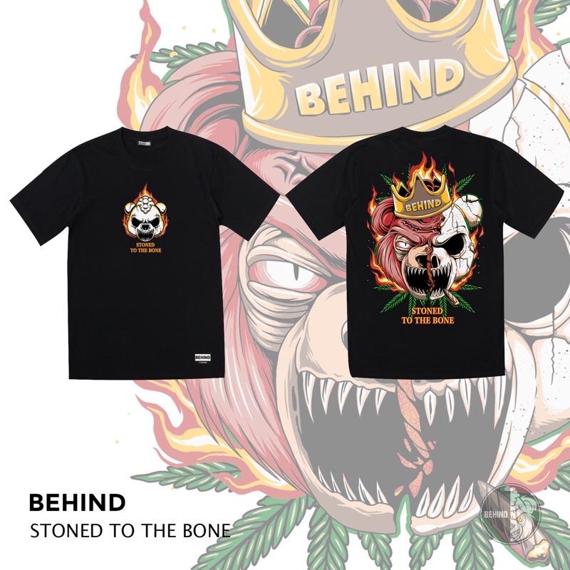 behind-เสื้อยืด-stoned-to-the-bone-แขนสั้น-แนวสตรีท-oversize-เสื้อยืดชาย-หญิง