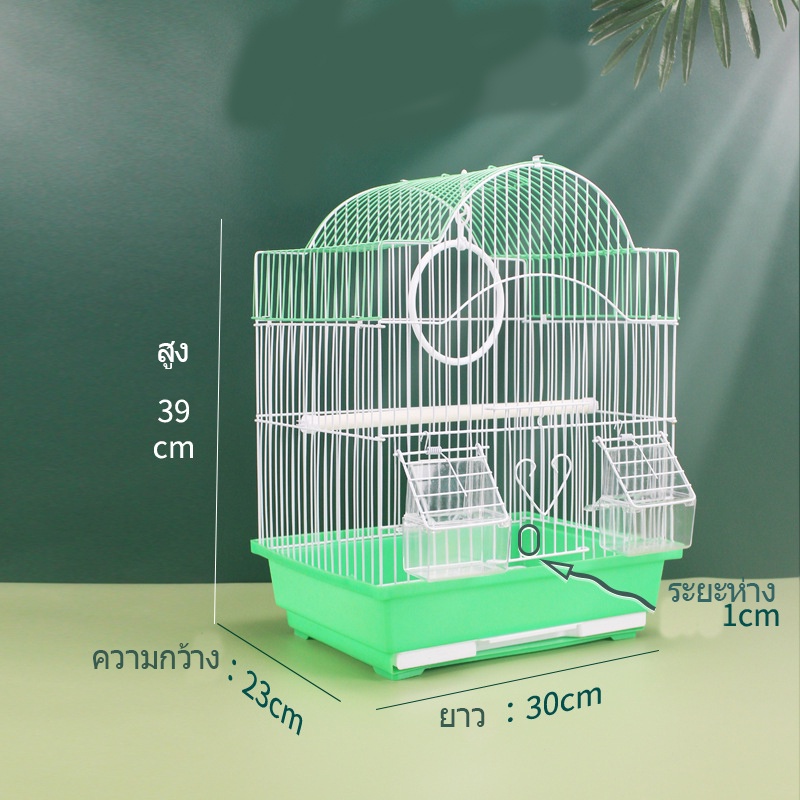 กรงนกแก้ว-กรงนกสวยๆ-กรงนกเหลี่ยม-กรงทรงบ้านเล็ก-แขวนได้-กรงนก-กระรอก-ชูการ์ไกลเดอร์-อุปกรณ์ครบชุด-กรงนกโลหะ