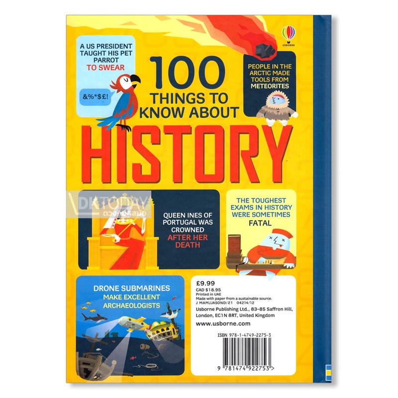 dktoday-หนังสือ-usborne-100-things-to-know-about-history