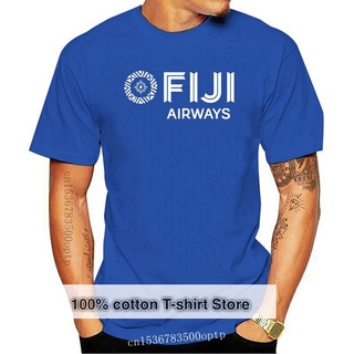 เสื้อยืดโอเวอร์ไซส์ขายดี เสื้อยืด พิมพ์ลายโลโก้ Fiji Airways Fijian Airline LOjjhk36BLfmao51S-3XL