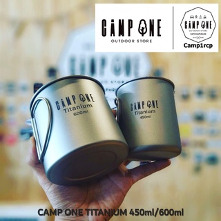 [ส่งเร็ว/ถูกสุด/มีประกัน]  แก้วไทเทเนี่ยม Camp One 450ml/600ml  [แคมป์ แค้มปิ้ง  นนทบุรี]