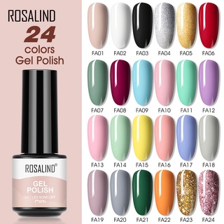 Rosalind ยาทาเล็บเจลสีพื้นขนาดเล็กสําหรับตกแต่งเล็บ 13-24