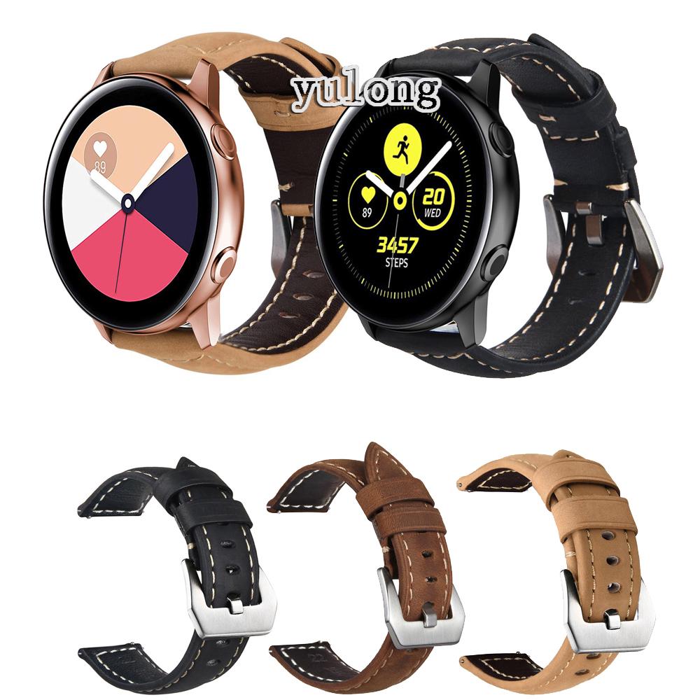 ภาพหน้าปกสินค้าสายนาฬิกาข้อมือหนัง สําหรับ Samsung Galaxy watch Active 2 40 มม. 44 มม. watch 5 watch5 pro watch4 watch 4 classic 42 มม. 46 มม. ซึ่งคุณอาจชอบสินค้านี้