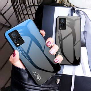 เคสโทรศัพท์ VIVO V21 5G Phone Case Gradient Aurora Glass TPU Anti Scartch Full Hard Cover Cases เคส วีโว่V21 Casing