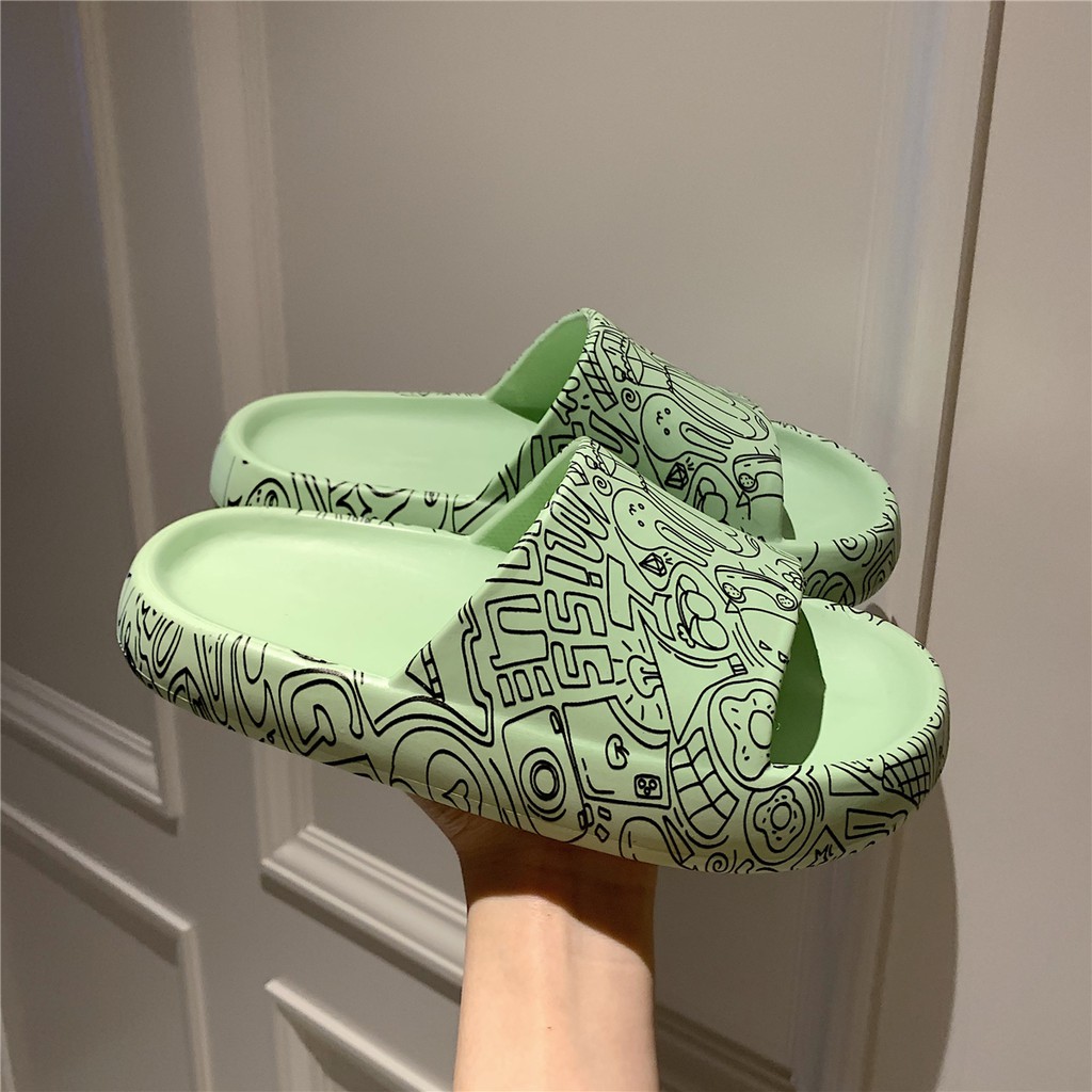 ภาพสินค้าLinax  รองเท้า รองเท้าแตะ รองเท้าสวม  รองเท้าใส่ในบ้าน รองเท้า EVA สวมใส่สบาย รองเท้าเรียบมีลาย 0002- จากร้าน shoplinax บน Shopee ภาพที่ 3