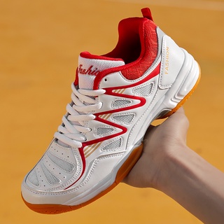 รองเท้ากีฬา รองเท้าเทนนิส แบดมินตัน กันลื่น ระบายอากาศได้ดี แบบมืออาชีพ สําหรับผู้ชาย และผู้หญิง ไซซ์ 38-48