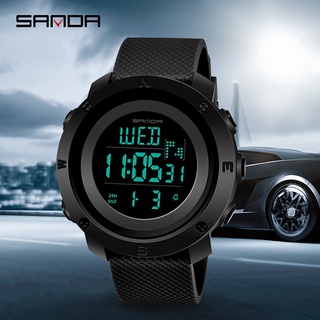 SANDA Fashion Sports Mens Watch S Shock Countdown LED Military Digital Watches Waterproof Clock for Men relogio masculi