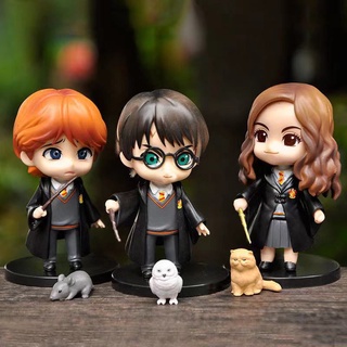 โมเดลฟิกเกอร์ อนิเมะ Harry Potter Hermione Ron Weasley 3 ชิ้น