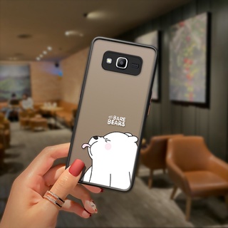 สําหรับ Samsung Galaxy J2 J7 J5 Prime J4 J6 Plus 2018 J7 2015 J7 Core G530 เคสโทรศัพท์มือถือลายการ์ตูนหมีสีขาว
