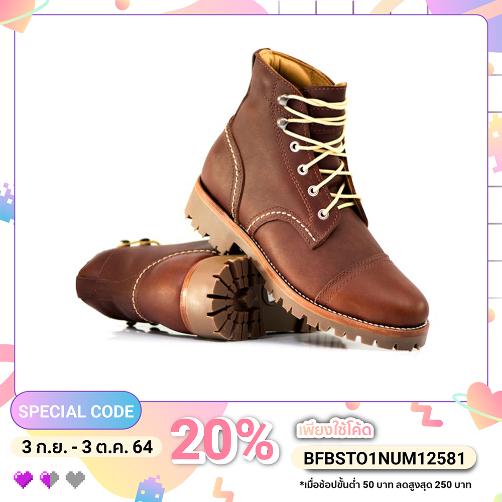 รองเท้าหนังแท้ บูทหุ้มข้อ หนังออยล์ ชนิดลบรอยหาย StepPro Boots Code 943 ...