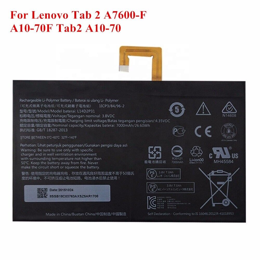 แบตเตอรี่-lenovo-tab-2-a7600-f-a10-70f-tab2-a10-70-a10-70l-l14d2p31-7000mah-แบต-lenovo-tab2-a7600-tb-x103f-a10-70-tb2-x3