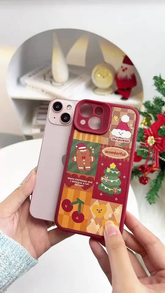 เคสลายคริสต์มาส-christmas-case-เคสลายคริสต์มาสผิวลูกฟูก