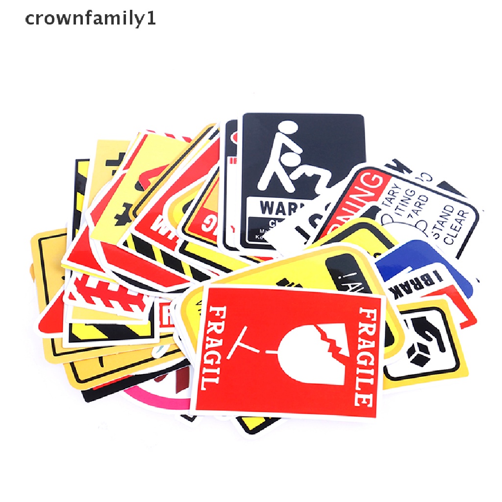 crownfamily1-สติกเกอร์เตือน-เพื่อความปลอดภัย-50-ชิ้น