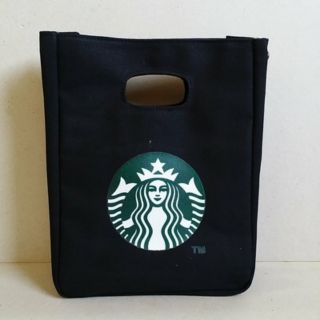 กระเป๋าถือทรงเหลี่ยม กระเป๋าผ้า ขนาด 9x11x4.5 นิ้ว ลาย สตาร์บัค Starbucks