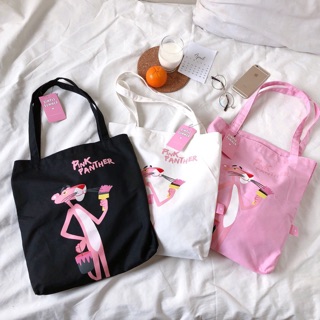 กระเป๋าผ้า Pink Panter ผ้าแคนวาส