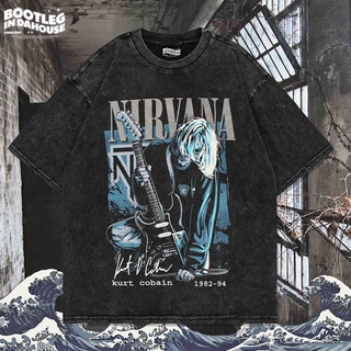 เสื้อยืด พิมพ์ลาย Nirvana KURT COBAIN BAND OVERSIZE สําหรับผู้ชาย | เสื้อยืด โอเวอร์ไซส์S-5XL