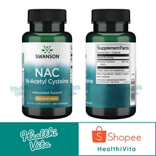 สินค้า NAC N-Acetyl Cysteine 600 mg/cap : 100 caps ❌EXP 07/25
