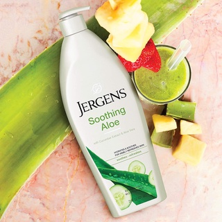 JERGENS Soothing Aloe-เติมความชุ่มชื้นพร้อมเพิ่มความกระจ่างใสให้ผิว ขนาด  621 มล.