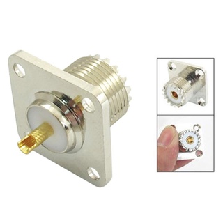 (1 ชิ้น) ขั้ววิทยุสื่อสาร Deck Mount Solder Cup RF Connector Drop PL258 SO239