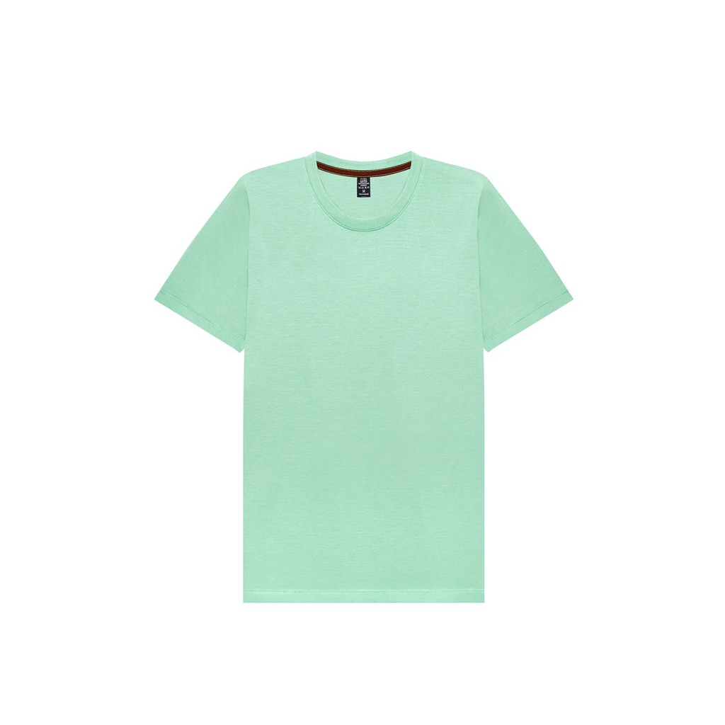 เสื้อยืดคอกลม-สีเขียวนม-คอตตอน100