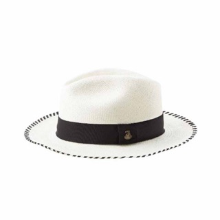 Ecua Andino Classic Panama Hat Zebra collection หมวกปานามาของแท้จากเอกวาดอร์ สีขาว