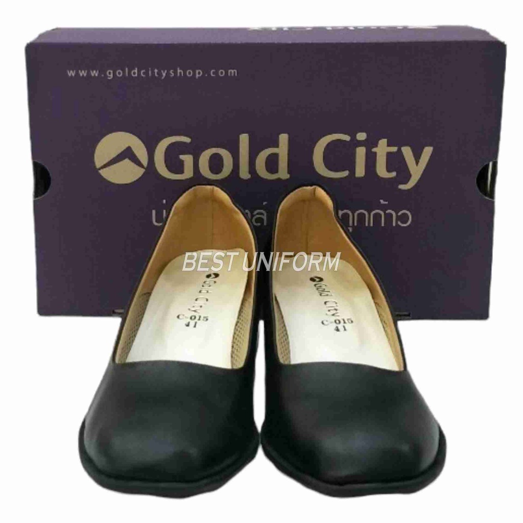 goldcity-รองเท้าคัชชูผู้หญิง-รองเท้านักศึกษา-รุ่น-c015-สีดำ