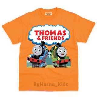 เสื้อยืด ลาย THOMAS AND FRIENDS THOMAS AND FRIENDS พรีเมี่ยม สําหรับเด็กผู้ชาย และเด็กผู้หญิง