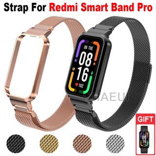 สายนาฬิกาข้อมือ สเตนเลส โลหะ แบบเปลี่ยน สําหรับ Redmi Smart Band Pro