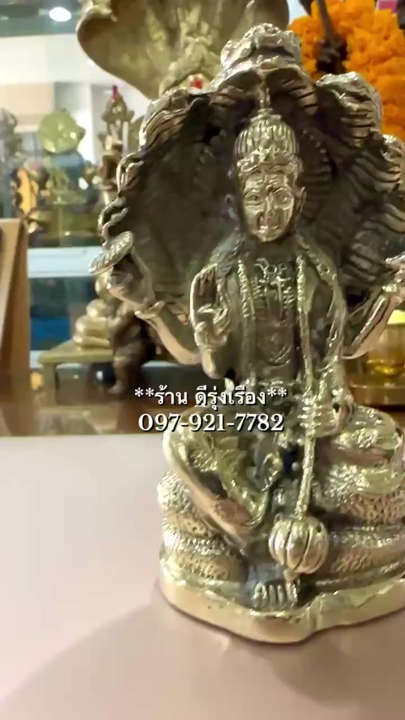 พระนารายณ์-หรือ-พระวิษณุ-สูง-5-2-นิ้ว-งานทองเหลืองไทย-vish0063