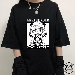 2022 Spy X Family Tshirt Anya Smug Bond Forger Yor And Loid T-shirt Anime Graphic Printing 100% Cotton Tee-shirt Short S