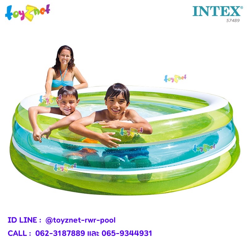Intex สระน้ำเป่าลมทรงกลม ซีทรู 2.03x0.51 ม. รุ่น 57489 | Shopee Thailand