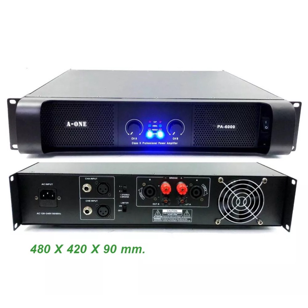 ชุดเครื่องเสียง-เพาเวอร์-ปรี-เพาเวอร์แอมป์-900w-rms-ปรีแอมป์-เครื่องขยายเสียง-รุ่น-a-one-pa-6000-av-2277