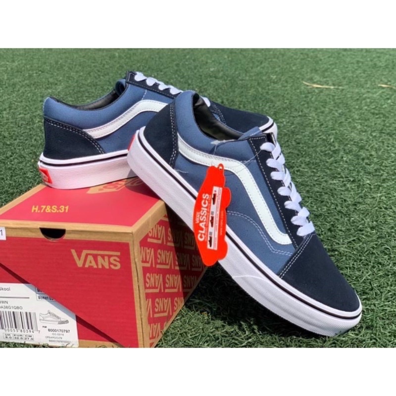 vans-old-skool-navy-blue-แถมกล่องฟรี-จ่ายเงินปลายทางได้