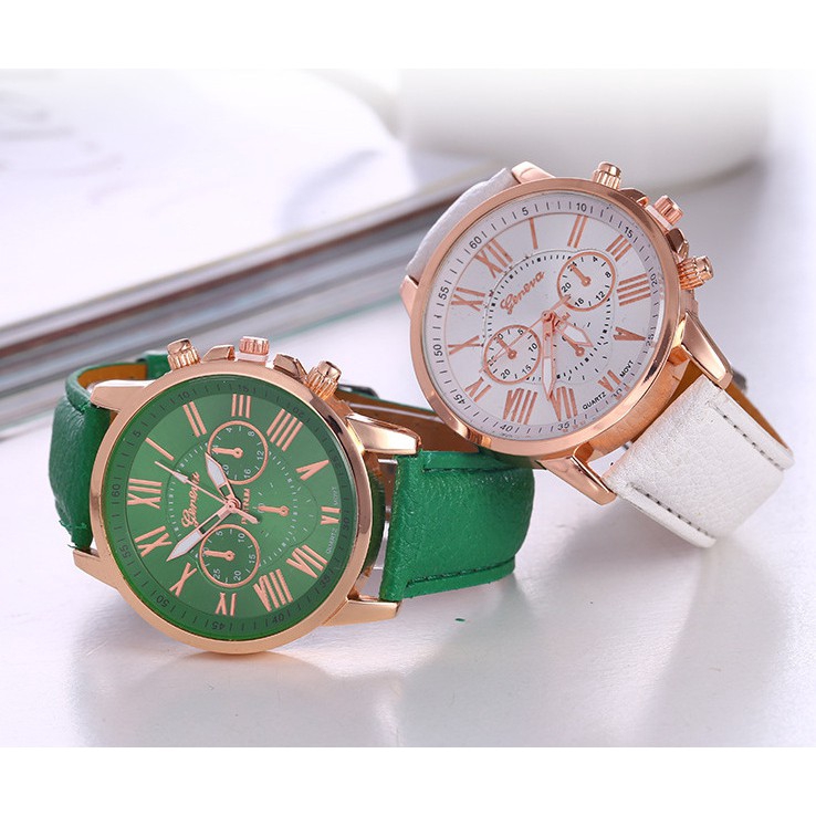 ภาพสินค้านาฬิกาแฟชั่นสตรีนาฬิกาข้อมือสายหนังนาฬิกาข้อมือควอทซ์สี HR-WA015 จากร้าน hailie.th บน Shopee ภาพที่ 6