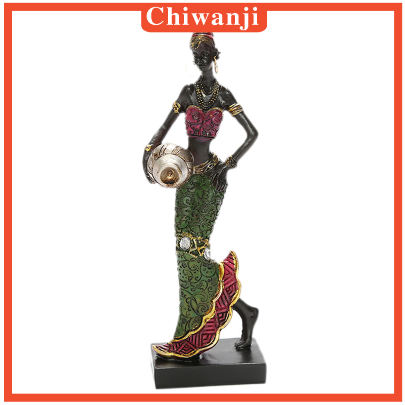 chiwanji-หุ่นฟิกเกอร์ผู้หญิงแอฟริกันสําหรับตกแต่งบ้าน