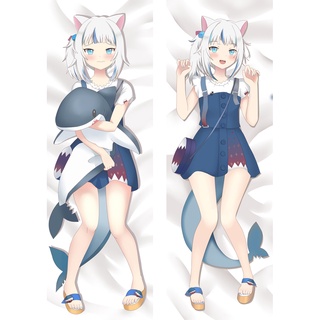 ปลอกหมอนอิง พิมพ์ลายอนิเมะ Hololive Gawr Gura Dakimakura 2 ด้าน ขนาด 60x180 ซม.