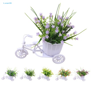 [NE] 1 Set Simulation Flower Float Increase Vitality Rattan Tricycle Faux Saxifrage UV-resistant