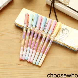 [CHOO] Colorful Plastic Cover 14 5cm Length Rainbow Pen 6 colors in 1 Colors Ink Gel Pens Surprising Gift